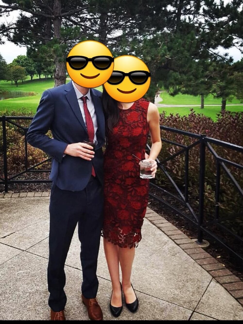 WhiteHouseBlackMarket Lace Sheath Dress - Red&Black Floral - Size 4 Fits like 6